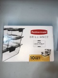 Rubbermaid Brilliance Food Storage Container, 100% Leak-Proof, Plastic, Clear. $39.08 ERV