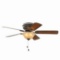 Hampton Bay Hawkins 44 in. Indoor Tarnished Bronze Ceiling Fan with Light Kit. $86.22 ERV