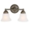 Hampton Bay 2-Light Oil Rubbed Bronze Vanity Light with Frosted Glass Shades. $36.77 ERV