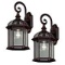 Hampton Bay Wall Mounted Twin Pack 1-Light Outdoor Weathered Bronze Lantern 7072. $45.97 ERV