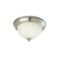 Commercial Electric 11 in. 1-Light Brushed Nickel Flushmount with Frosted Glass Shade. $24.12 ERV