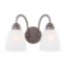 Commercial Electric 2-Light Oil Rubbed Bronze Vanity Light with Frosted Glass Shades. $35.62 ERV