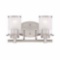 Hampton Bay 2-Light Brushed Nickel Vanity Light with Clear and Sand Glass Shades. $57.47 ERV