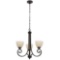 Hampton Bay Renae 3-Light Oil Rubbed Bronze Chandelier with Amber Glass Shades. $148.35 ERV