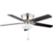 Hampton Bay Holly Springs Low Profile 52 in. LED Indoor Brushed Nickel Ceiling Fan. $91.97 ERV