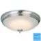 Commercial Electric 13 in. 60Watt Equivalent Brushed Nickel Integrated LED Flushmount. $34.48 ERV