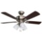 Hampton Bay Vaurgas 44 in. LED Indoor Brushed Nickel Ceiling Fan with Light Kit. $91.99 ERV