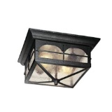 Home Decorators Collection Brimfield 2-Light Aged Iron Outdoor Flushmount Light. $45.97 ERV