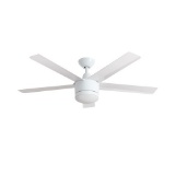 Home Decorators Collection Merwry 52 in. Integrated LED Indoor White Ceiling Fan. $142.60 ERV