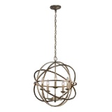 Home Decorators Collection Sarolta Sands Collection 5-Light Antique Silver Orb Pendant. $148.35 ERV