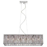 Home Decorators Collection 7-Light Chrome Pendant with Woven Rectangular Shade. $263.35 ERV