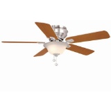 Hampton Bay Hawkins 44 in Brushed Nickel Ceiling Fan. $80.47 ERV