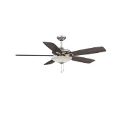Hampton Bay Menage 52 in. Integrated LED Indoor Low Profile Brushed Nickel Ceiling Fan. $114.97 ERV