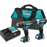 Makita 12-Volt MAX CXT Lithium-Ion Cordless 3/8 in. Drill and Impact Driver. $159.85 ERV