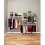 ClosetMaid ShelfTrack 7 ft. to 10 ft. White Wire Closet Organizer Kit. $171.35 ERV