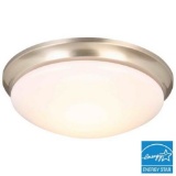 Hampton Bay 13 in. 360-Watt Equivalent Brushed Nickel Integrated LED Flushmount. $51.72 ERV