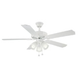 Brookhurst 52 in. White Ceiling Fan with Light Kit. $86.22 ERV
