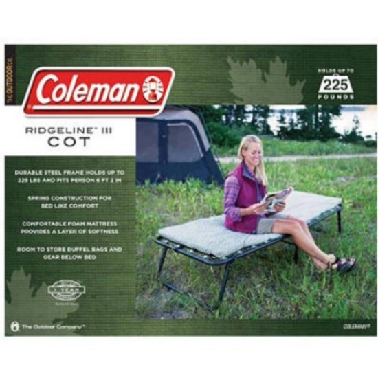 Coleman Ridgeline III Camp Bed Folding Camping Cot. $71.30 ERV