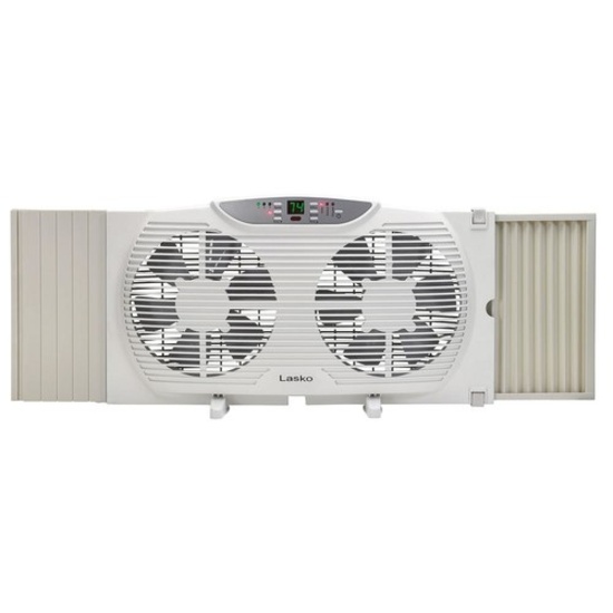 Lasko 9" Remote Control Electronically Reversible Twin Window Fan with Thermostat. $91.94 ERV