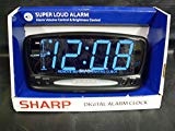 Sharp Blue Jumbo LED Alarm Clock, Black. $19.47 ERV