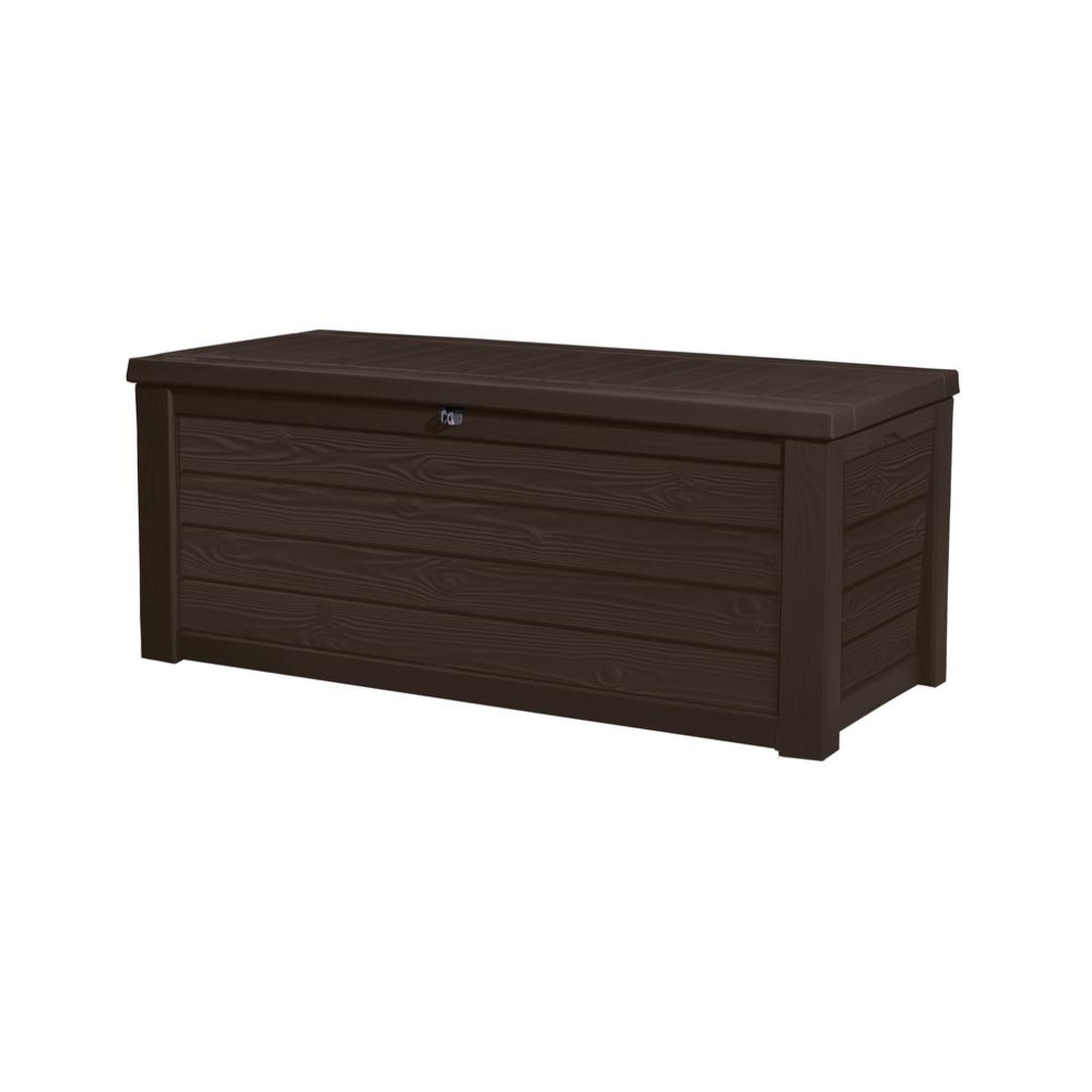 Lot Keter Westwood 150 Gallon Outdoor Deck Box Resin Patio
