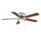 Hugger 52 in. LED Indoor Brushed Nickel Ceiling Fan with Light Kit. $57.47 ERV