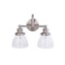Hampton Bay 2-Light Brushed Nickel Bath Light Vanity. $80.47 ERV