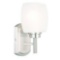 Hampton Bay Tamworth 1-Light Brushed Nickel Sconce with Frosted Glass Shade. $48.27 ERV