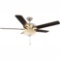 Hampton Bay Holly Springs 52 in. LED Indoor Brushed Nickel Ceiling Fan with Light Kit. $103.48 ERV