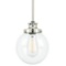 Progress Lighting Penn 6.88 in. 1-Light Polished Nickel Mini Pendant with Clear Glass. $80.47 ERV