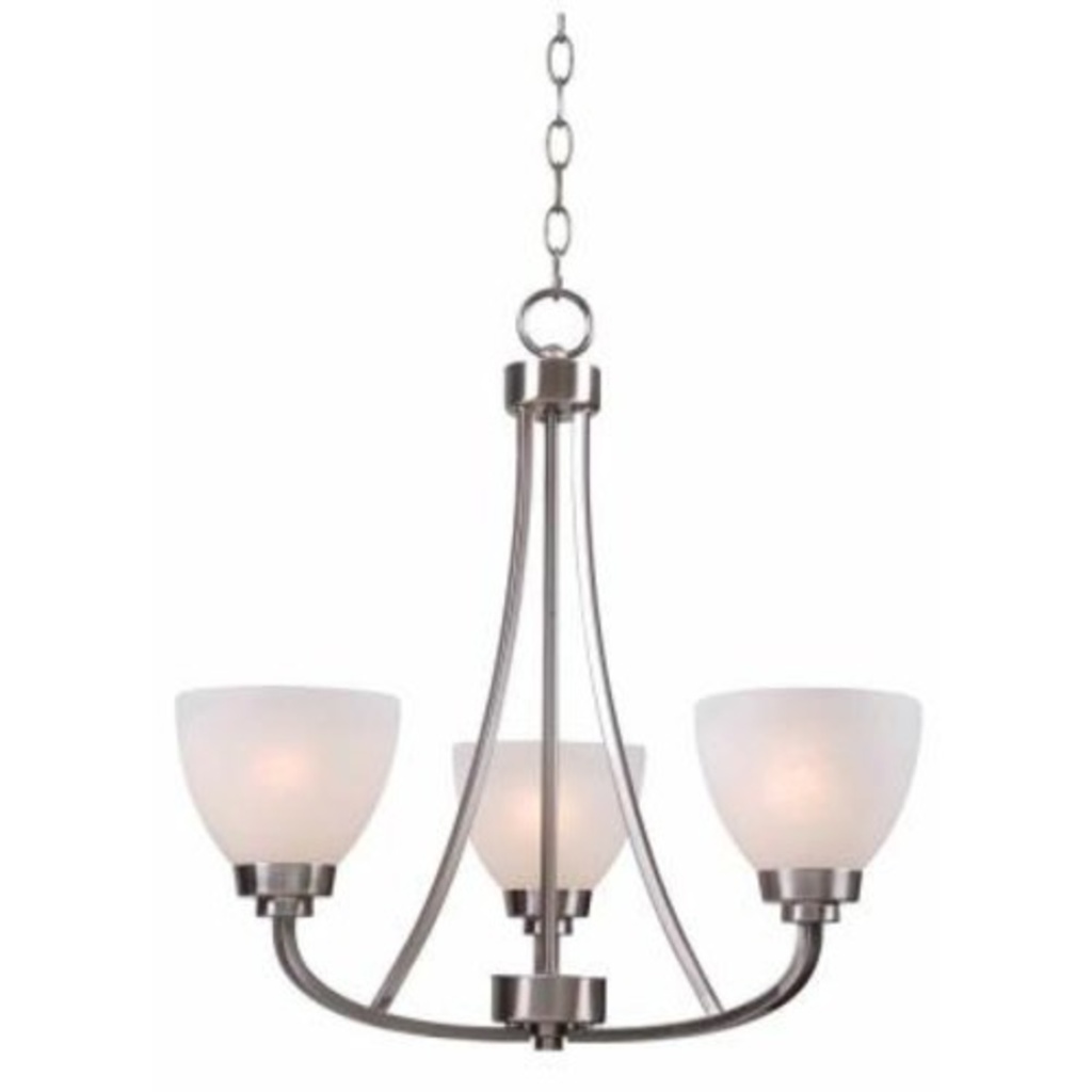 Hampton Bay Hastings 3 Light B Auctions Proxibid Hampton Bay Hastings 3 Light Brushed Steel Chandelier With White Glass Shades 131 10 Erv