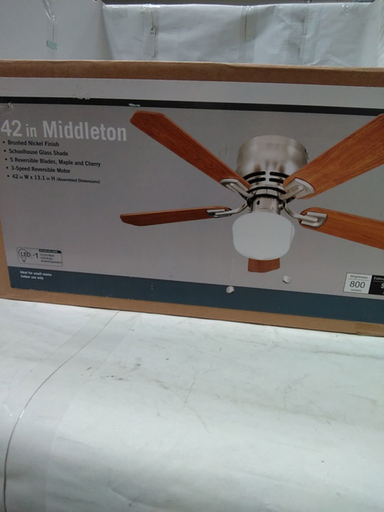 Lot Middleton 42 In Led Indoor Brushed Nickel Ceiling Fan With Led Indoor Brushed Nickel Ceiling Fan With Light Kit Ue42v Middleton