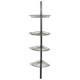 Zenna Home Metal Tension-Mount 4-Shelf Pole Shower Caddy in Chrome. $31.03 ERV