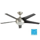 Home Decorators Collection Windward IV 52 in. LED Indoor Brushed Nickel Ceiling Fan . $194.35 ERV