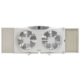 Lasko 9 in. Remote Control Electronically Reversible Twin Window Fan with Thermostat. $91.94 ERV