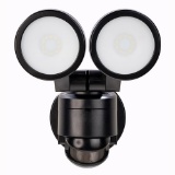 Defiant 180 Degree Black Motion Activated Outdoor Integrated LED Twin Head Flood Light. $45.97 ERV