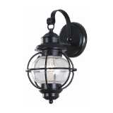 Home Decorators Collection Greer 1-Light Black Exterior Wall Lantern Small . $57.47 ERV