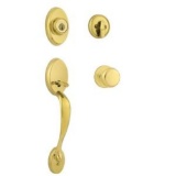 Kwikset Chelsea Lifetime Polished Brass Single Cylinder Door Handleset - SmartKey. $125.35 ERV