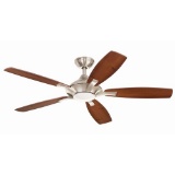 Home Decorators Collection Petersford 52 in. Integrated LED Indoor  Nickel Ceiling Fan. $188.60 ERV