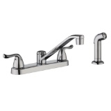 Glacier Bay Constructor 2-Handle Standard Kitchen Faucet with Side Sprayer in Chrome. $44.85 ERV