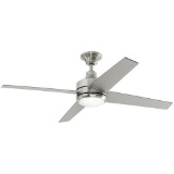Home Decorators Collection Mercer 52 in. LED Indoor Brushed Nickel Ceiling Fan. $171.35 ERV