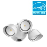 Lithonia Lighting White Outdoor Integrated LED Round Wall Mount Flood Light . $114.97 ERV