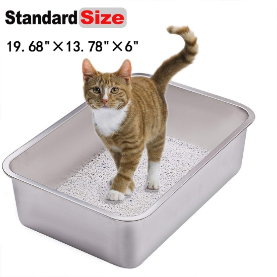 Yangbaga Stainless Steel Cat Litter Box for Cats and Rabbit. $50.59 ERV