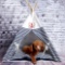 Pet Kennel Striped Teepee Tent Cats Dogs Bed Puppy Kitten Household Playing Pad. $100 MSRP