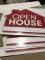 Open House - House Shaped Sign Kit with Stands (Red). $41 MSRP