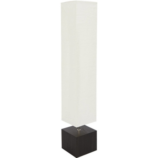 Mainstays Rice Paper Floor Lamp with Dark Wood Base [type: type-cflbulbincluded]. $45 MSRP