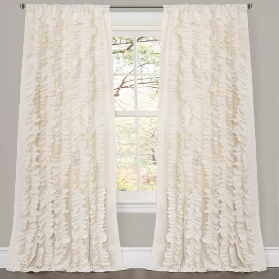 Lush Decor Belle Curtain, 84 x 54-Inches, Ivory. $40 MSRP