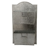 Galvanized Metal Two Tier Wall Pocket Organizer, Gray. $41 MSRP