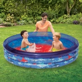 Play Day 3-Ring Inflatable Kids Swimming Pool, Blue. $11 MSRP