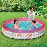 Play Day 3-Ring Inflatable Pink Ocean Play Kids Swimming Pool, Pink. $11 MSRP
